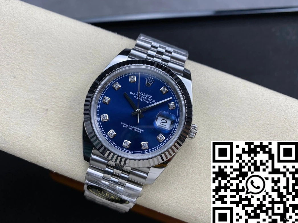 Blue Rolex Factory M126334-0016 Clean Datejust Dial 0305